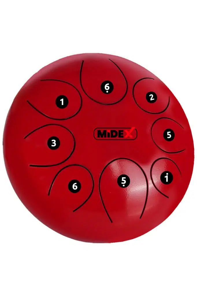 Midex TD-108RD Çelik Dil Davul Handpan 10 İnç 8 Ton Steel Tongue Drum Full Set Midex TD-108RD Çelik Dil Davul Handpan 10 İnç 8 Ton Steel Tongue Drum Full Set