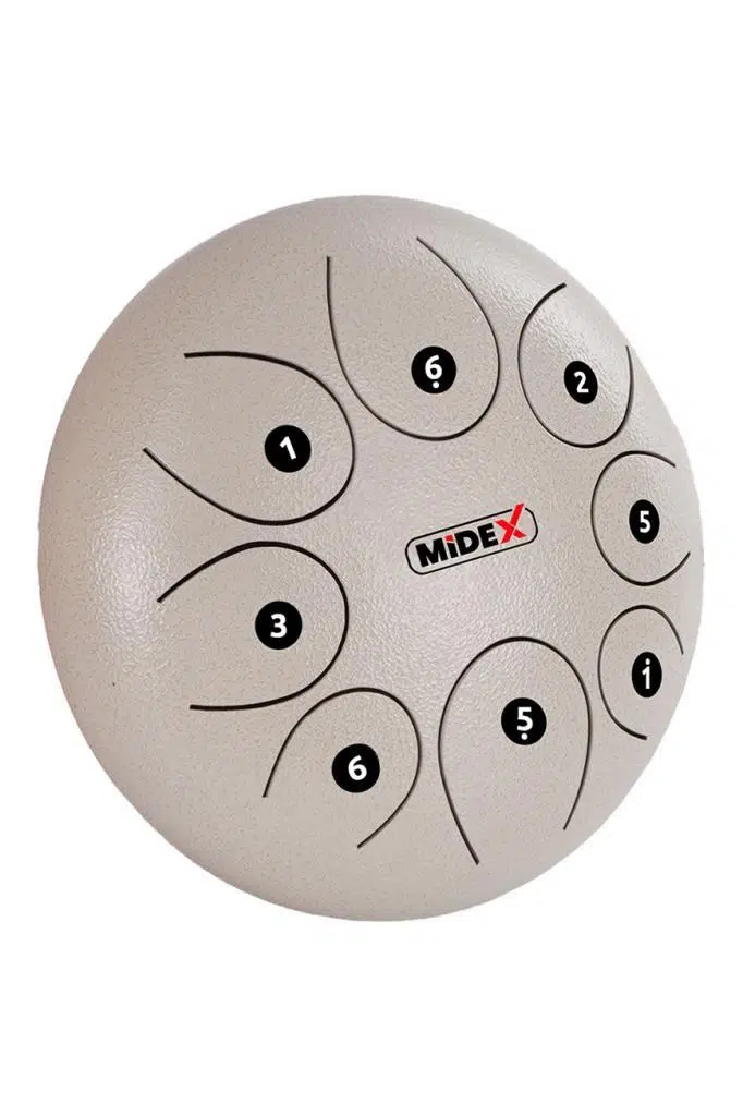 Midex TD-108WH Çelik Dil Davul Handpan 10 İnç 8 Ton Steel Tongue Drum Full Set Midex TD-108WH Çelik Dil Davul Handpan 10 İnç 8 Ton Steel Tongue Drum Full Set