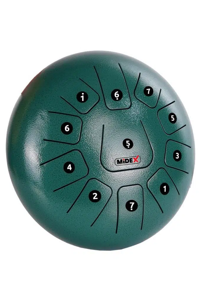 Midex TD-1211GR Çelik Dil Davul Handpan 12 İnç 11 Ton Steel Tongue Drum Full Set Midex TD-1211GR Çelik Dil Davul Handpan 12 İnç 11 Ton Steel Tongue Drum Full Set