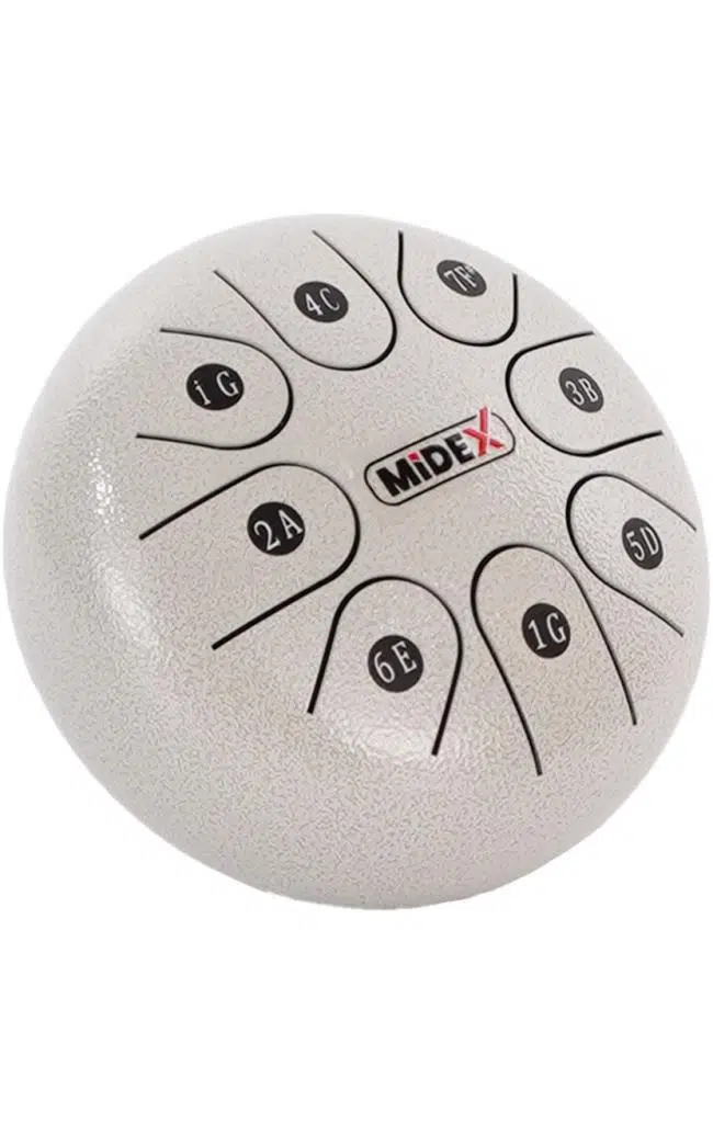Midex TD-68WH Çelik Dil Davul Handpan 6 İnç 8 Ton Steel Tongue Drum Full Set