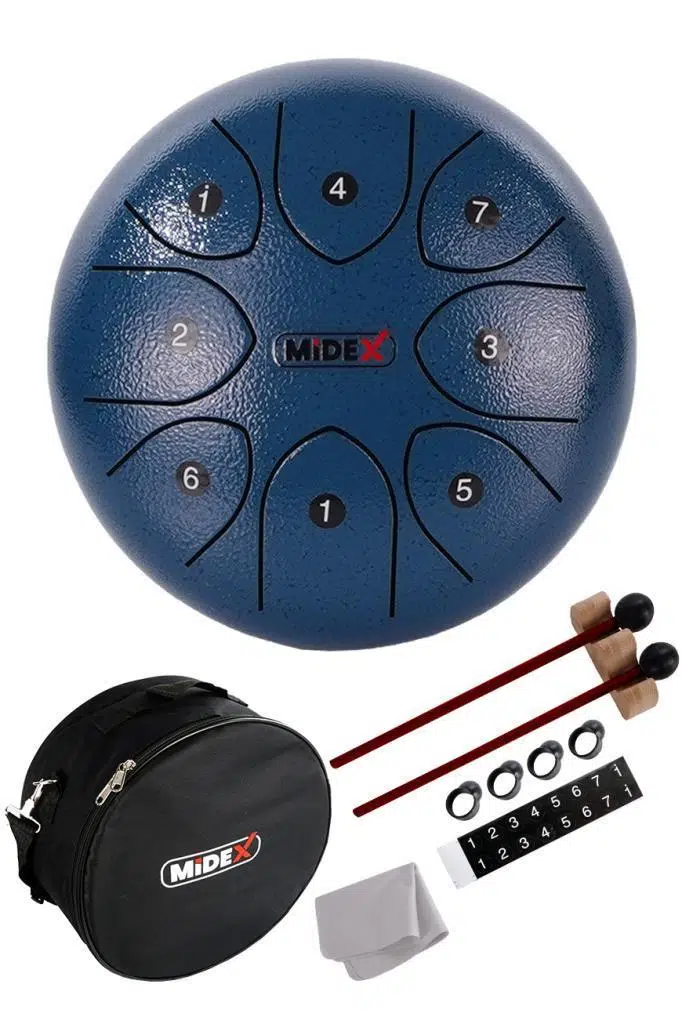 Midex TD-88BL Çelik Dil Davul Handpan 8 İnç 8 Ton Steel Tongue Drum Full Set Midex TD-88BL Çelik Dil Davul Handpan 8 İnç 8 Ton Steel Tongue Drum Full Set