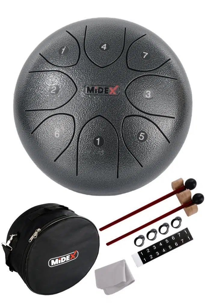 Midex TD-88SL Çelik Dil Davul Handpan 8 İnç 8 Ton Steel Tongue Drum Full Set Midex TD-88SL Çelik Dil Davul Handpan 8 İnç 8 Ton Steel Tongue Drum Full Set