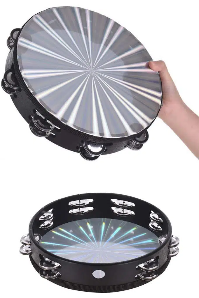 Midex TF-30SL Çift Sıra 8 Zilli Gümüş Renk Derili Tef Tamburin (25.5 cm) Midex TF-30SL Çift Sıra 8 Zilli Gümüş Renk Derili Tef Tamburin (25.5 cm)
