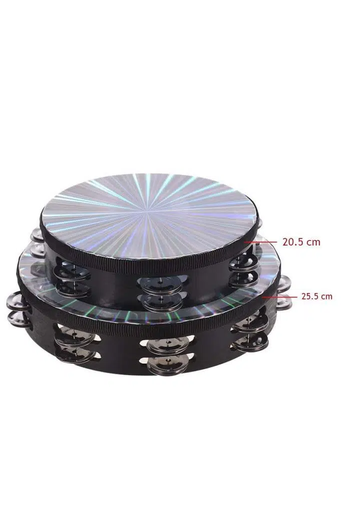 Midex TF-30SL Çift Sıra 8 Zilli Gümüş Renk Derili Tef Tamburin (25.5 cm) Midex TF-30SL Çift Sıra 8 Zilli Gümüş Renk Derili Tef Tamburin (25.5 cm)