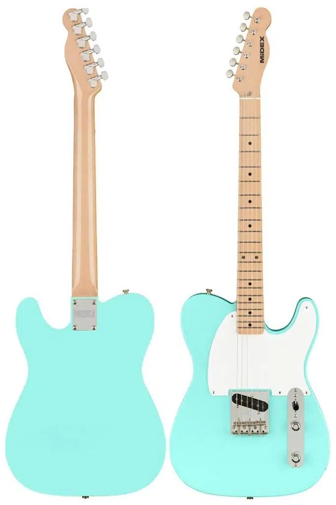 Midex TLX-50GR Tele Kasa Maple Klavye 2 Single-Coil Manyetik Elektro Gitar