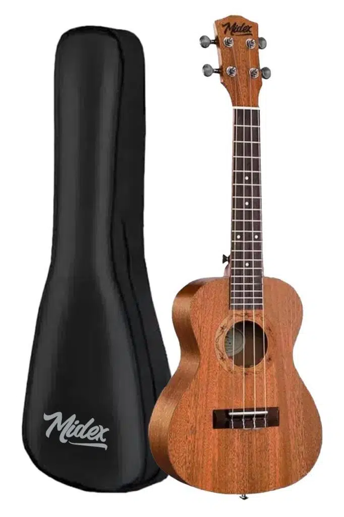 Midex TN-26MC-ST Set Maun Tenör Ukulele (Metod Nota Sticker Askı Pena)