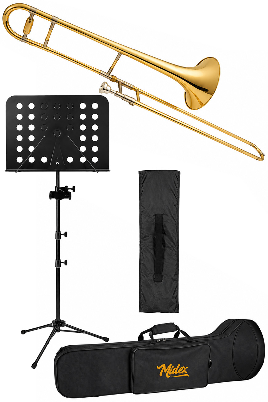 Midex TRM-145A Alto Trombon Bb/F Nota Sehpası ve Telefon Tutuculu Set