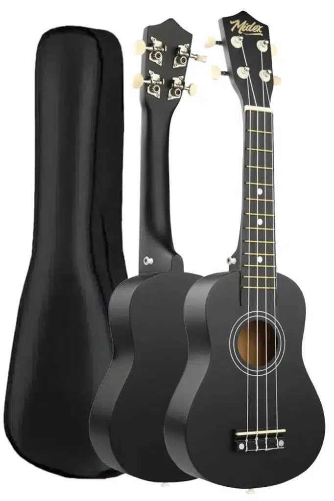 Midex UKX-233BK Siyah Concert Ukulele (Askı Çanta Metod Pena) Midex UKX-233BK Siyah Concert Ukulele (Askı Çanta Metod Pena)