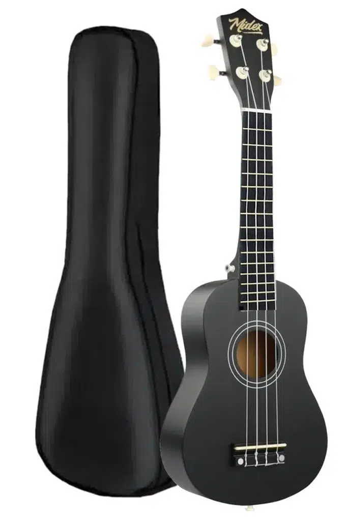Midex UKX-233BK Siyah Concert Ukulele (Askı Çanta Metod Pena)