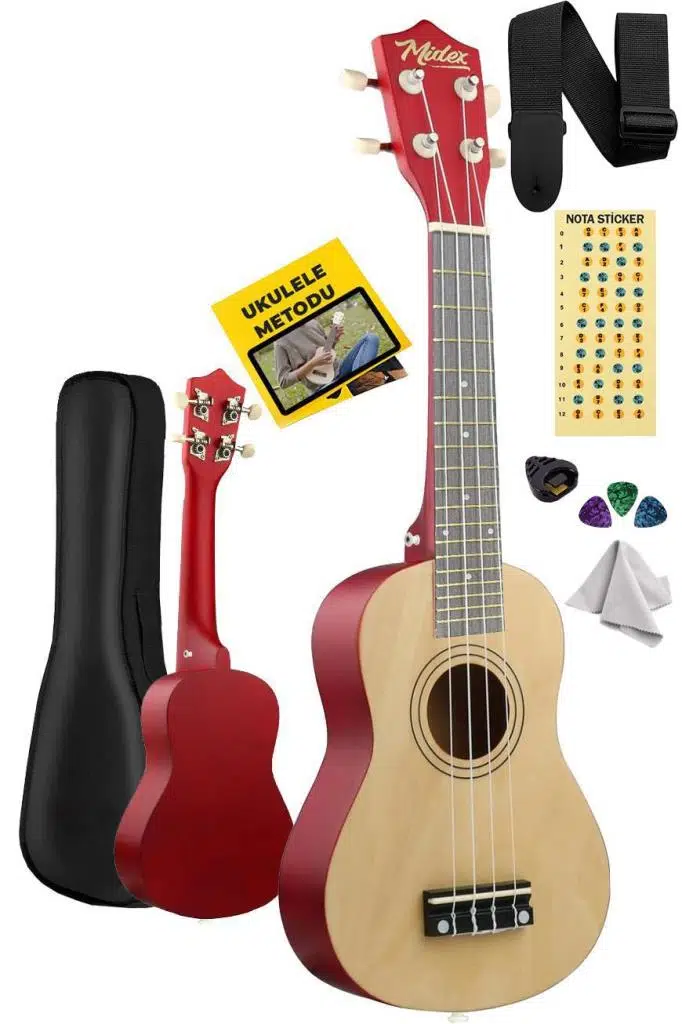 Midex UKX-233NT Naturel Concert Ukulele (Askı Çanta Metod Pena) Midex UKX-233NT Naturel Concert Ukulele (Askı Çanta Metod Pena)