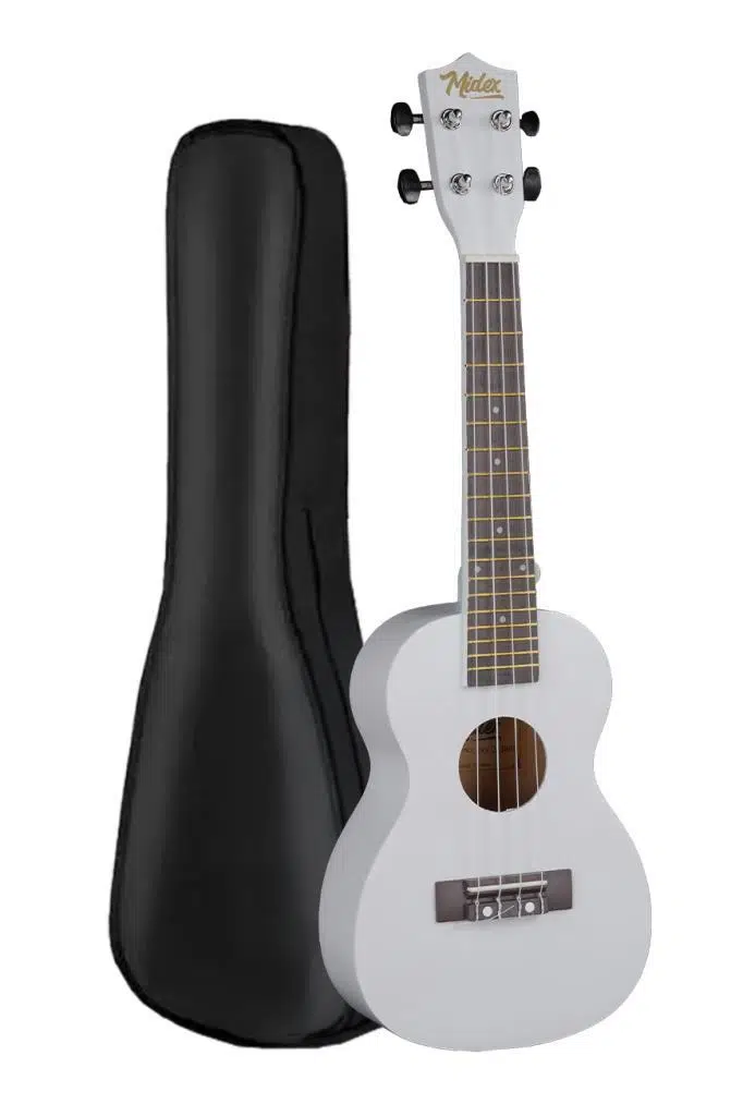 Midex UKX-233WH Beyaz Concert Ukulele (Askı Çanta Metod Pena)