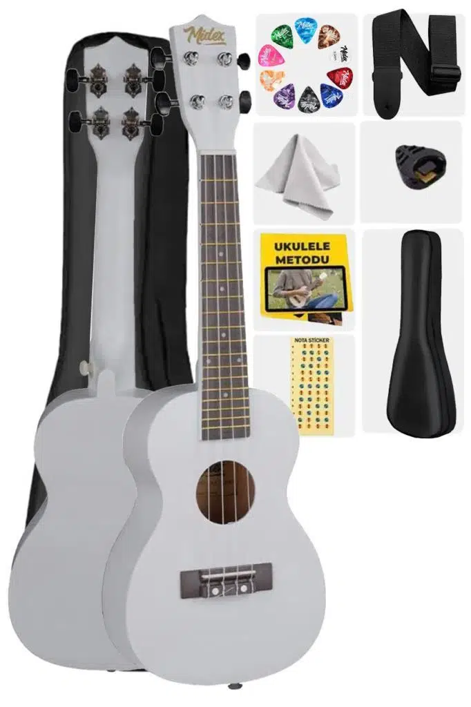 Midex UKX-233WH Beyaz Concert Ukulele (Askı Çanta Metod Pena) Midex UKX-233WH Beyaz Concert Ukulele (Askı Çanta Metod Pena)