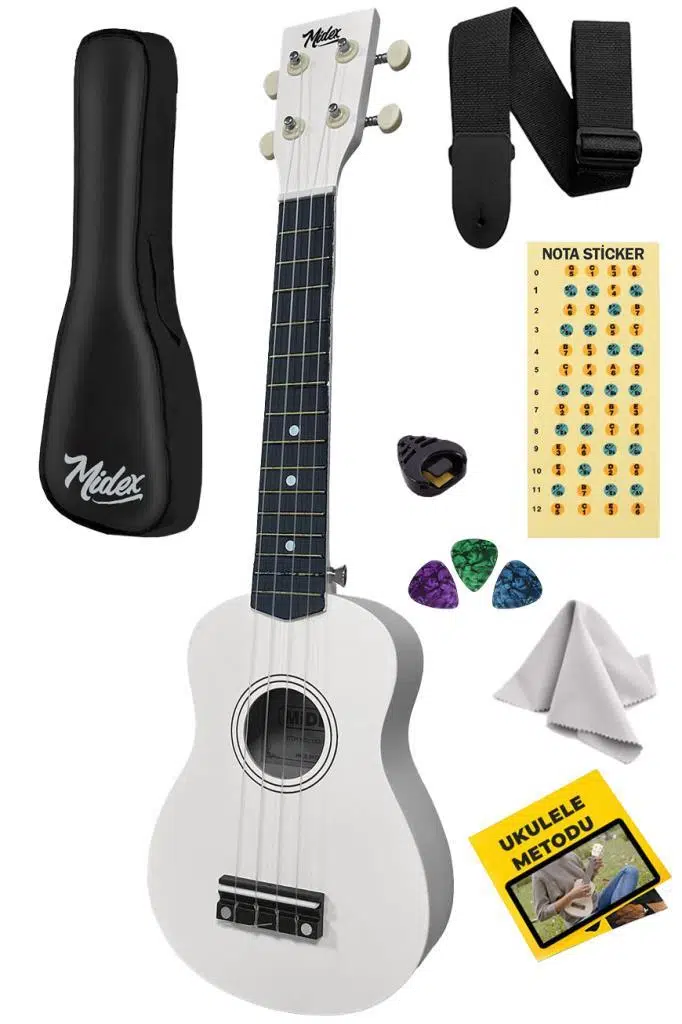 Midex UKX-233WH-OUT Concert Ukulele (OUTLET)