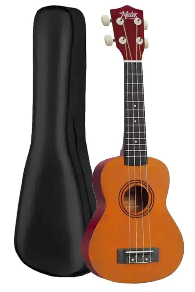 Midex UKX-233YL Turuncu Concert Ukulele (Askı Çanta Metod Pena)