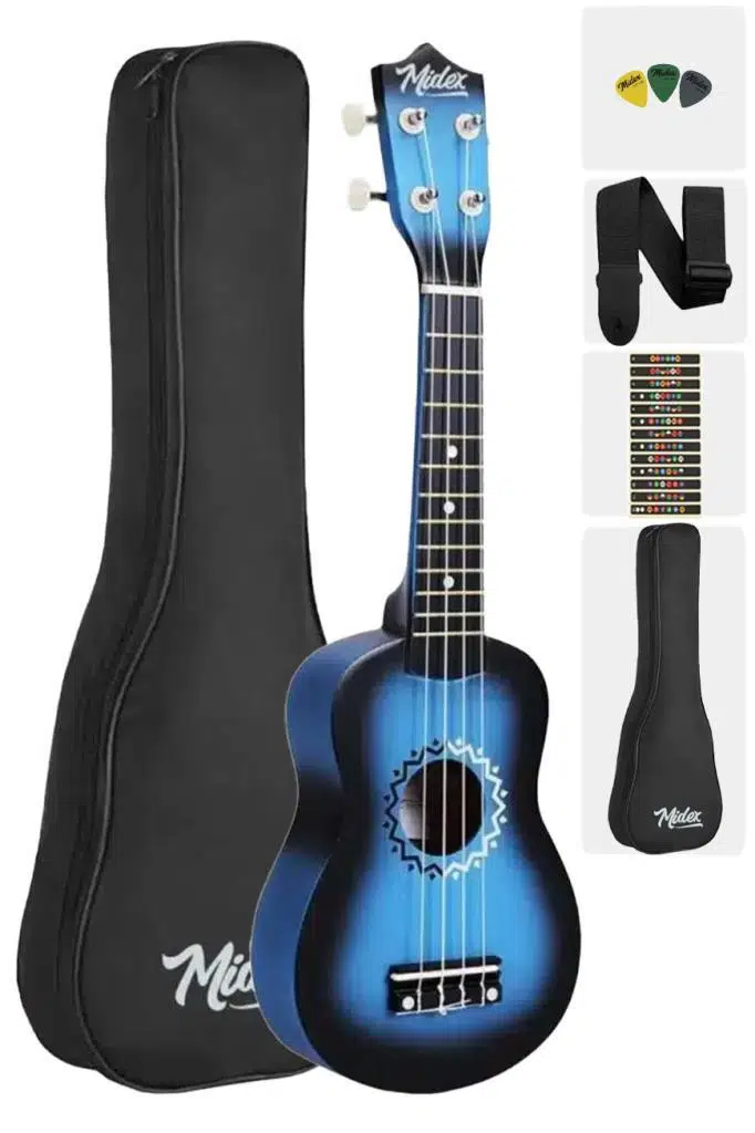 Midex UKX-500BL-OUT Maun Soprano Ukulele (OUTLET) Midex UKX-500BL-OUT Maun Soprano Ukulele (OUTLET)