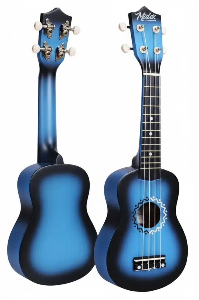Midex UKX-600BL Sunburs Efektli Maun Concert Ukulele Full Set