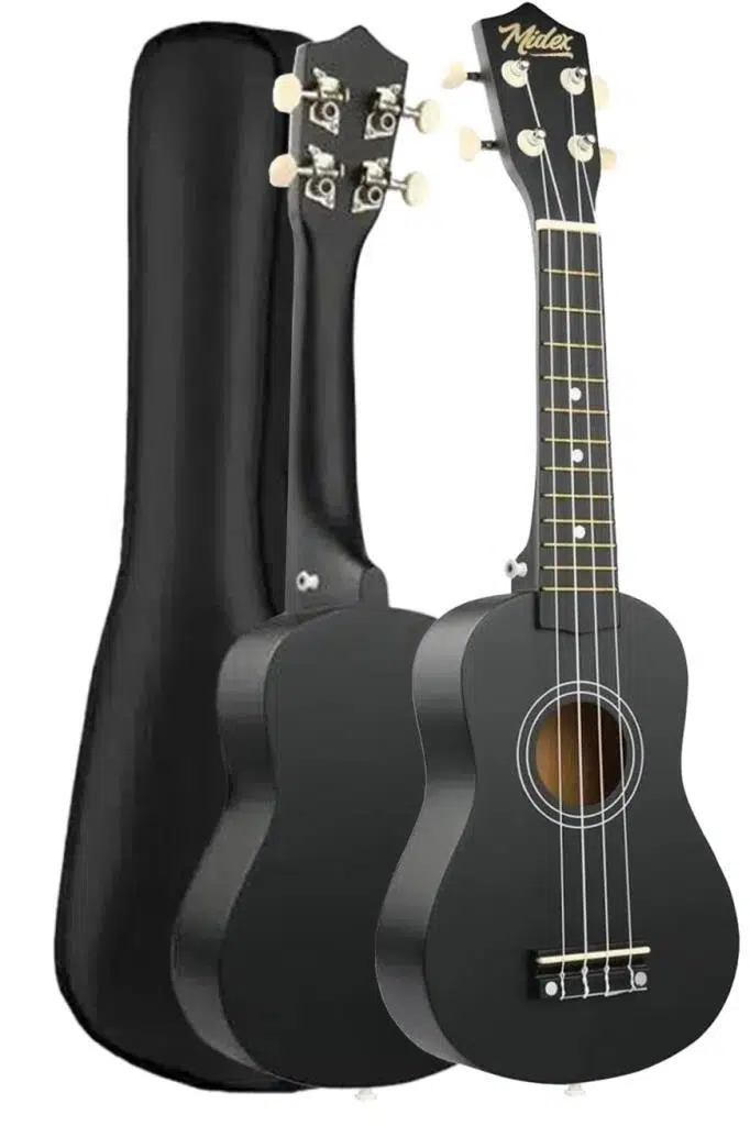 Midex UKX-901BK Siyah Soprano Ukulele (Askı Çanta Metod Pena) Midex UKX-901BK Siyah Soprano Ukulele (Askı Çanta Metod Pena)