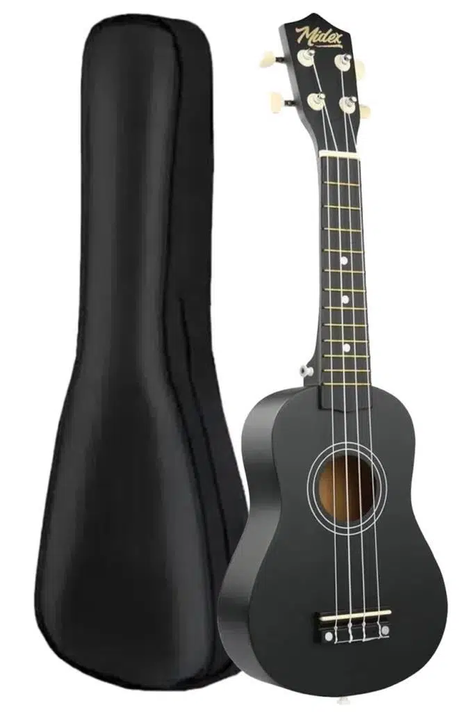 Midex UKX-901BK Siyah Soprano Ukulele (Askı Çanta Metod Pena) Midex UKX-901BK Siyah Soprano Ukulele (Askı Çanta Metod Pena)
