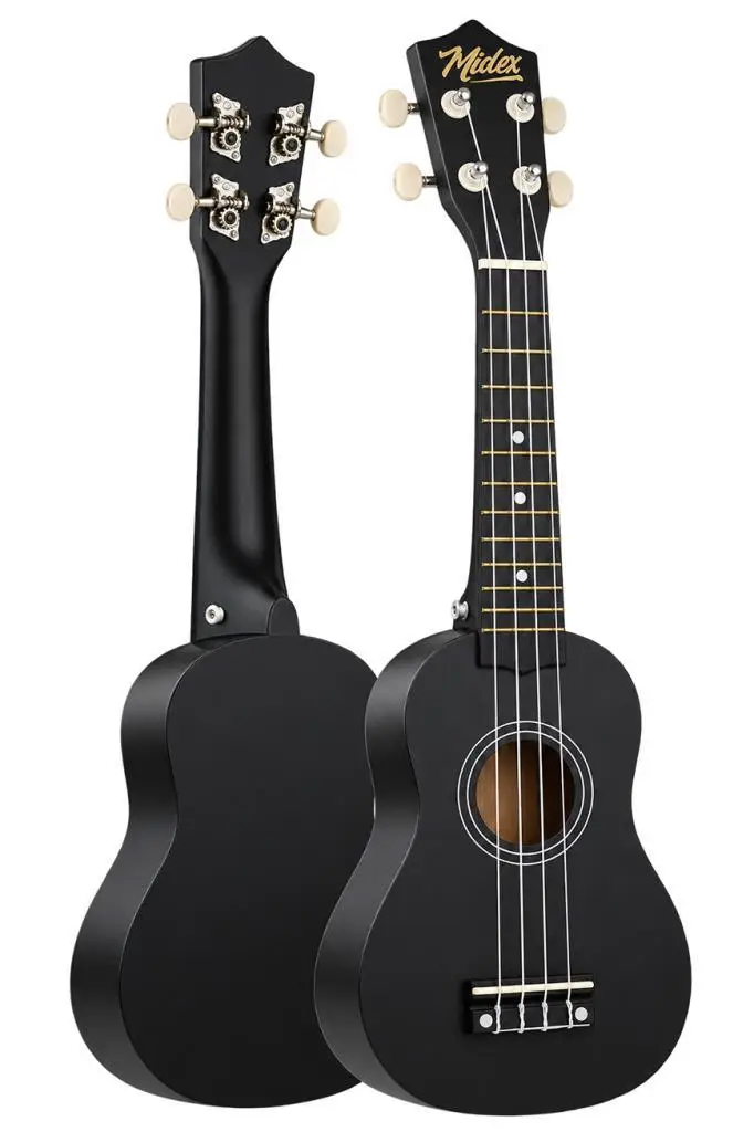 Midex UKX-901BK Siyah Soprano Ukulele (Askı Çanta Metod Pena)