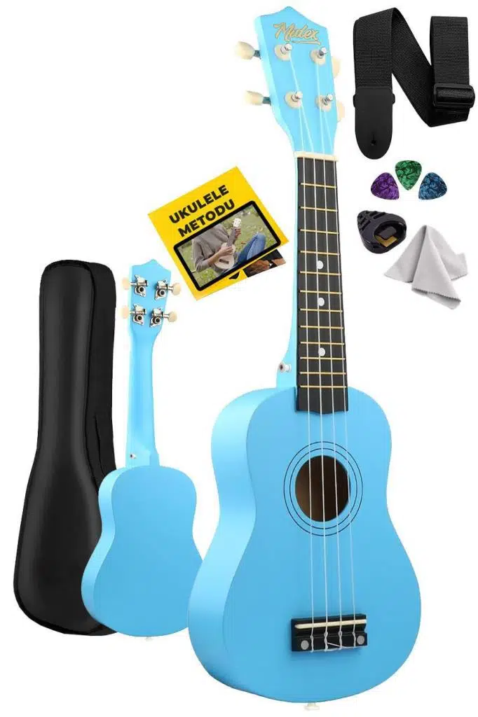Midex UKX-901BL Mavi Soprano Ukulele (Askı Çanta Pena)