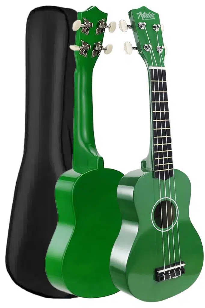 Midex UKX-901GR Yeşil Soprano Ukulele (Askı Çanta Metod Pena)