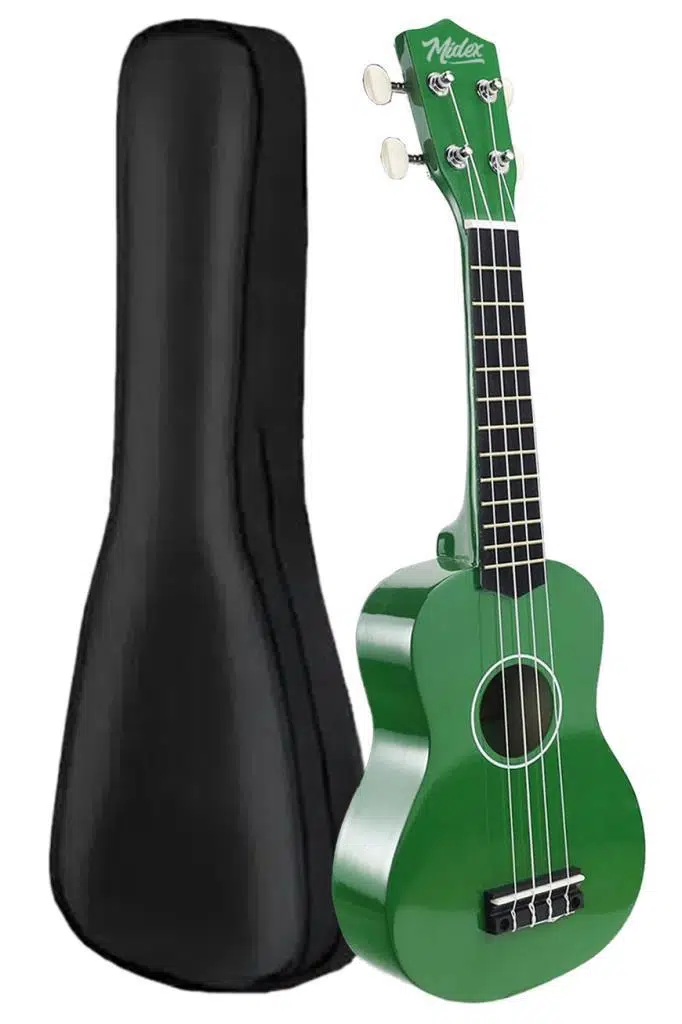 Midex UKX-901GR Yeşil Soprano Ukulele (Askı Çanta Metod Pena)