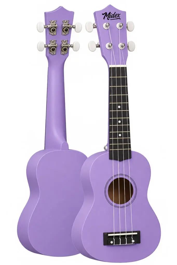 Midex UKX-901PRP Mor Soprano Ukulele (Askı Çanta Metod Pena)