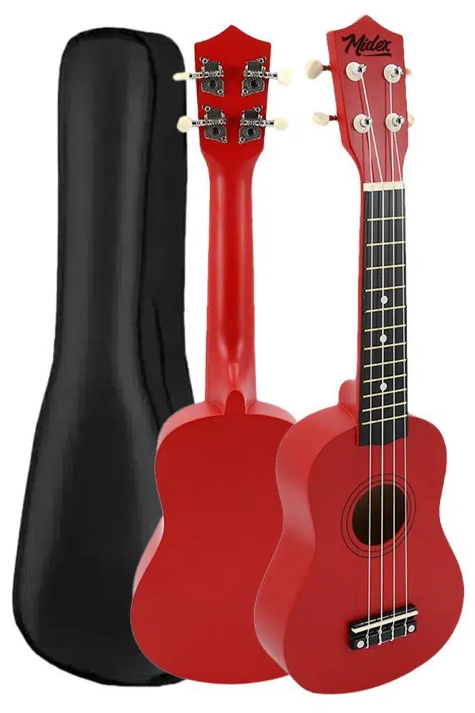 Midex UKX-901RD Kırmızı Soprano Ukulele (Askı Çanta Metod Pena) Midex UKX-901RD Kırmızı Soprano Ukulele (Askı Çanta Metod Pena)