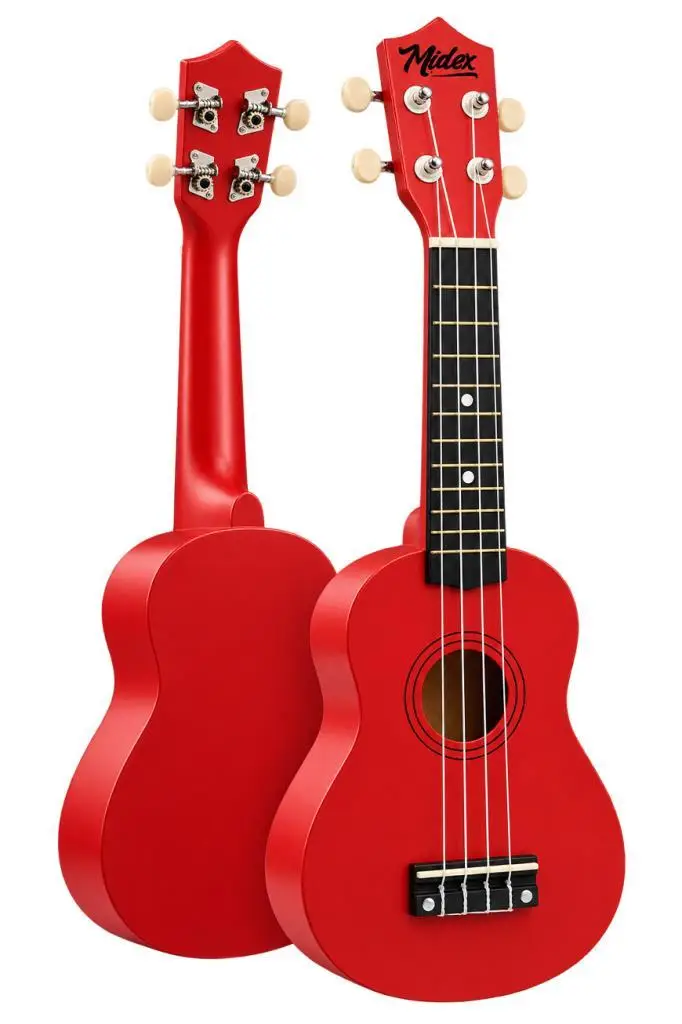 Midex UKX-901RD Kırmızı Soprano Ukulele (Askı Çanta Metod Pena)