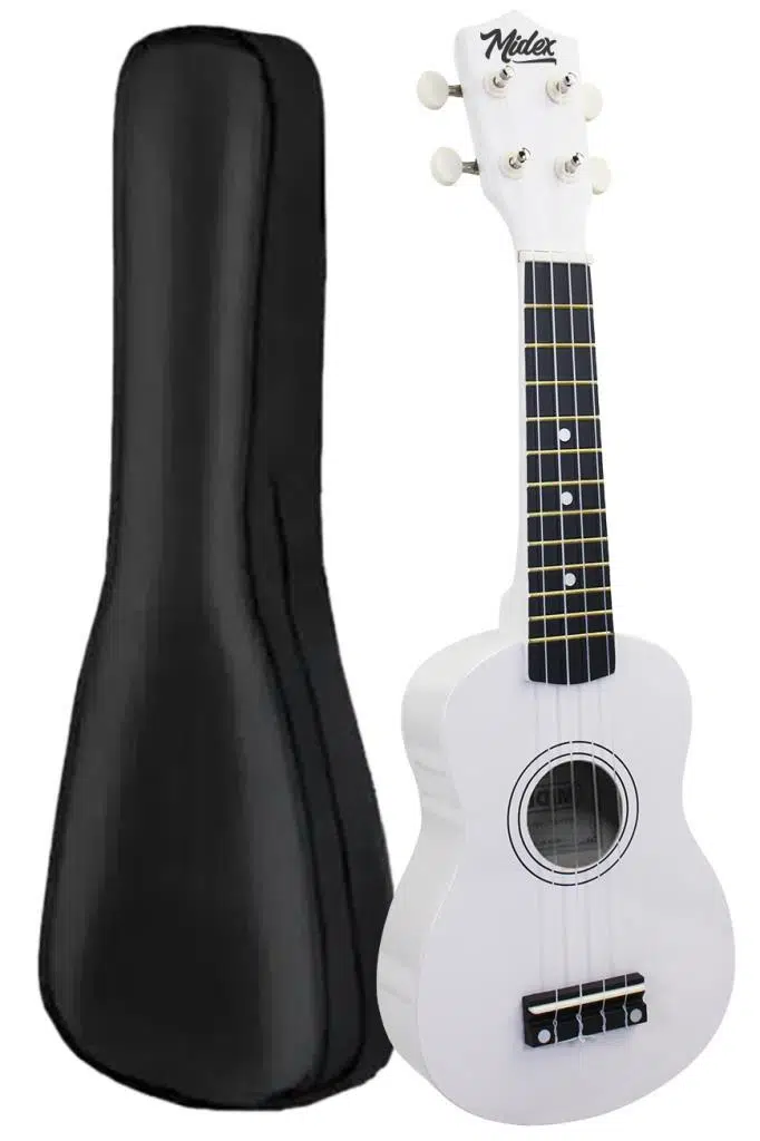 Midex UKX-901WH Beyaz Soprano Ukulele (Askı Çanta Pena)