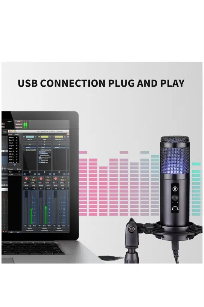 Midex V5 RGB Set USB Oyuncu ve Yayıncı Mikrofonu Condenser Stüdyo (Kayıt Gaming Tiktok Twitch Canlı yayın Discord Youtube) Midex V5 RGB Set USB Oyuncu ve Yayıncı Mikrofonu Condenser Stüdyo (Kayıt Gaming Tiktok Twitch Canlı yayın Discord Youtube)