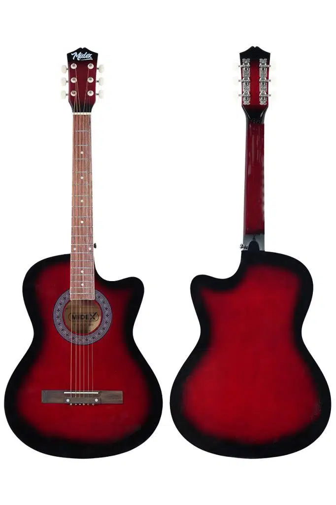 Midex XC-120RD Kaliteli Akustik Gitar Gül Klavye Sap Ayarlı 4/4 Full Set