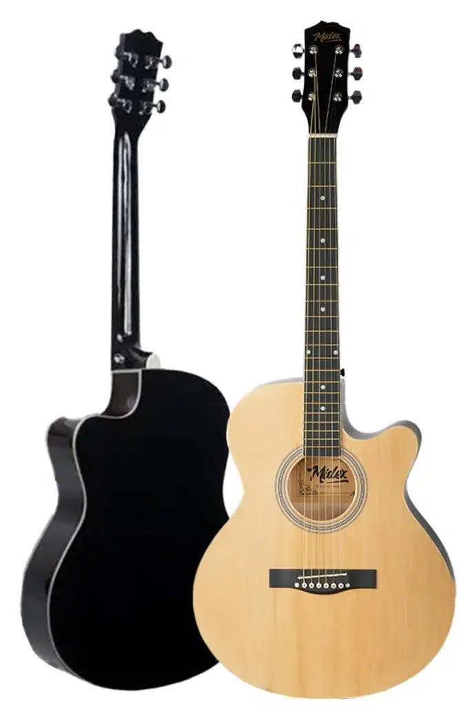 Midex XC-200NT Kesik Kasa Profesyonel Akustik Gitar 4/4 Yetişkin Üst Segment (Gigbag Çanta Tuner Capo Askı Pena)