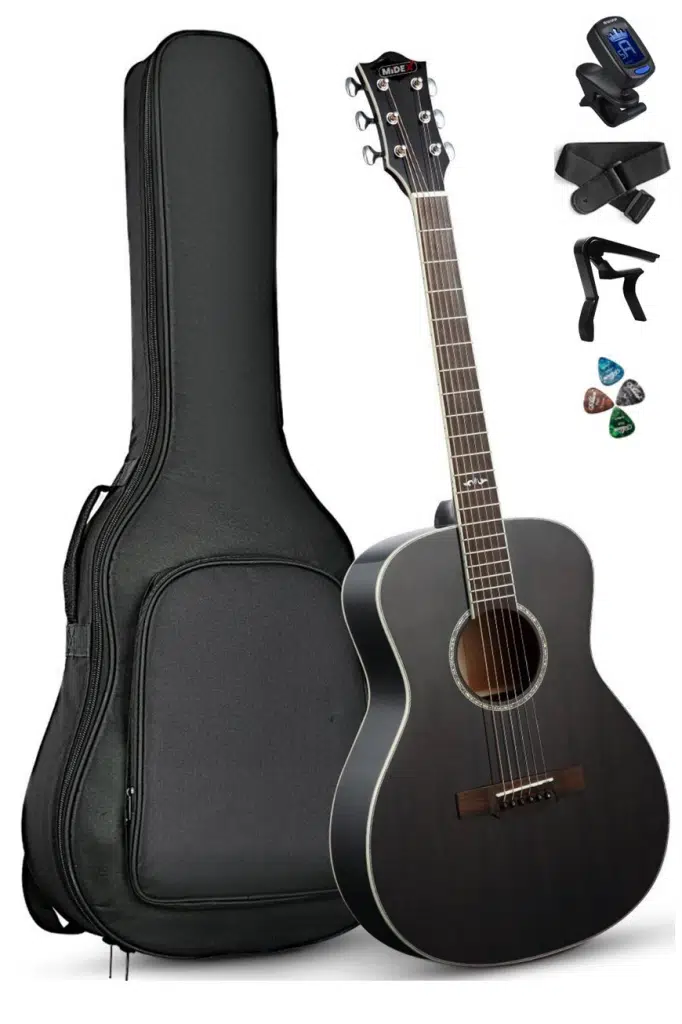 Midex XC-250BK Profesyonel Akustik Gitar 4/4 Yetişkin Üst Segment (Gigbag Çanta Tuner Capo Askı Pena) Midex XC-250BK Profesyonel Akustik Gitar 4/4 Yetişkin Üst Segment (Gigbag Çanta Tuner Capo Askı Pena)