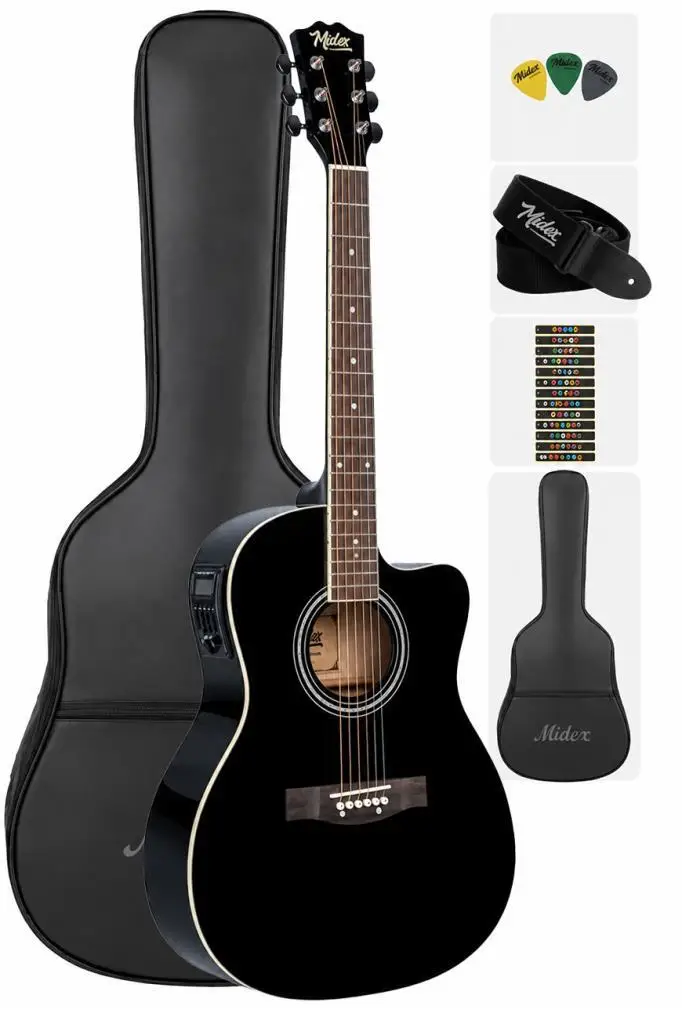Midex XC-300BK-OUT Elektro Akustik Gitar (OUTLET)