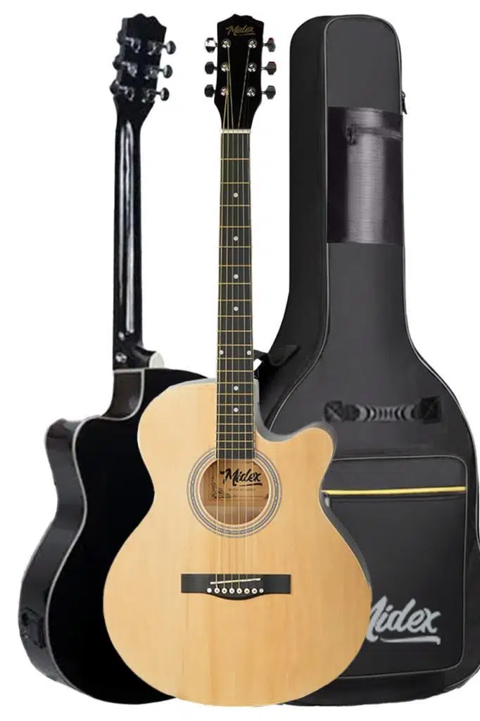 Midex XC-300NT-EQ Profesyonel Elektro Akustik Gitar 4/4 Yetişkin Üst Segment (Çanta Capo Askı Jak Kablo Pena)