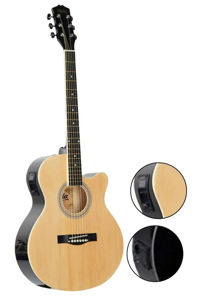 Midex XC-300NT-EQ Profesyonel Elektro Akustik Gitar 4/4 Yetişkin Üst Segment (Çanta Capo Askı Jak Kablo Pena)
