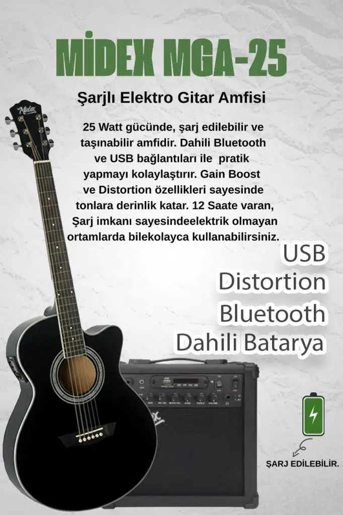 Midex XC-300XBK-AMP Profesyonel AMFİLİ Siyah Elektro Akustik Gitar (Amfi Gigbag Çanta Tuner Capo Askı Jak Kablo Pena) Midex XC-300XBK-AMP Profesyonel AMFİLİ Siyah Elektro Akustik Gitar (Amfi Gigbag Çanta Tuner Capo Askı Jak Kablo Pena)