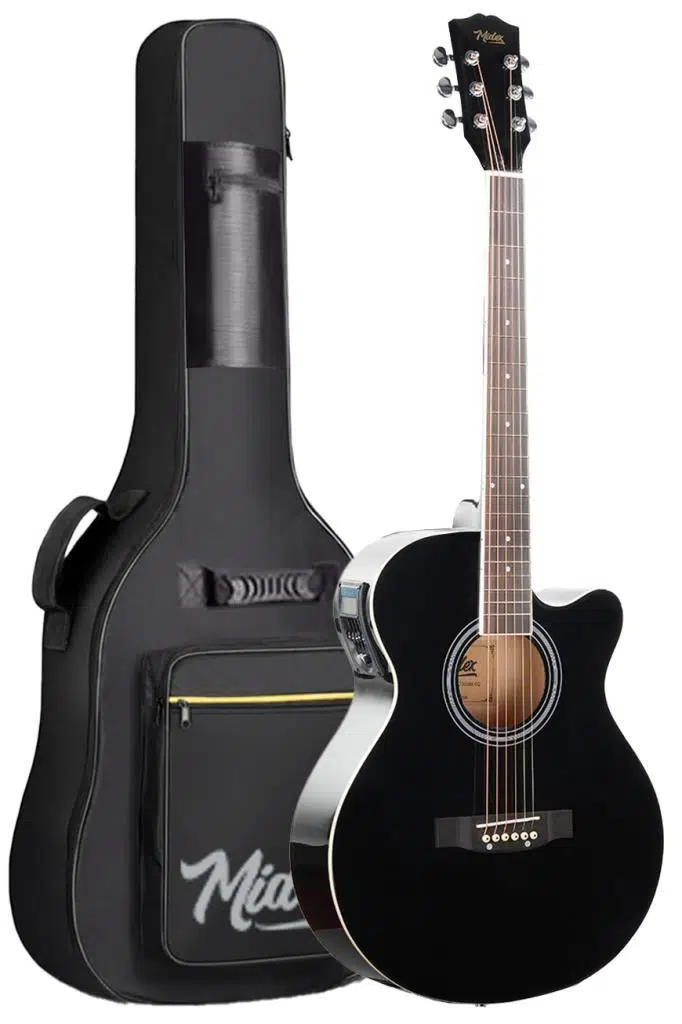 Midex XC-300XBK-EQ Profesyonel Siyah Elektro Akustik Gitar 4/4 Yetişkin Üst Segment (Gigbag Çanta Tuner Capo Askı Jak Kablo Pena) Midex XC-300XBK-EQ Profesyonel Siyah Elektro Akustik Gitar 4/4 Yetişkin Üst Segment (Gigbag Çanta Tuner Capo Askı Jak Kablo Pena)