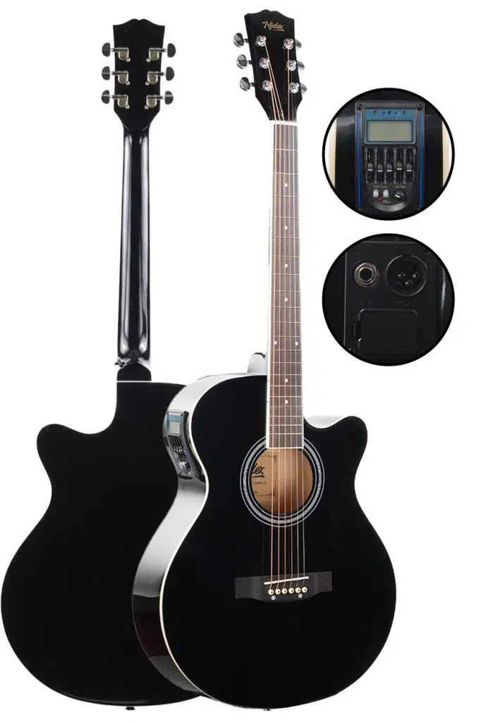 Midex XC-300XBK-EQ Profesyonel Siyah Elektro Akustik Gitar 4/4 Yetişkin Üst Segment (Gigbag Çanta Tuner Capo Askı Jak Kablo Pena) Midex XC-300XBK-EQ Profesyonel Siyah Elektro Akustik Gitar 4/4 Yetişkin Üst Segment (Gigbag Çanta Tuner Capo Askı Jak Kablo Pena)