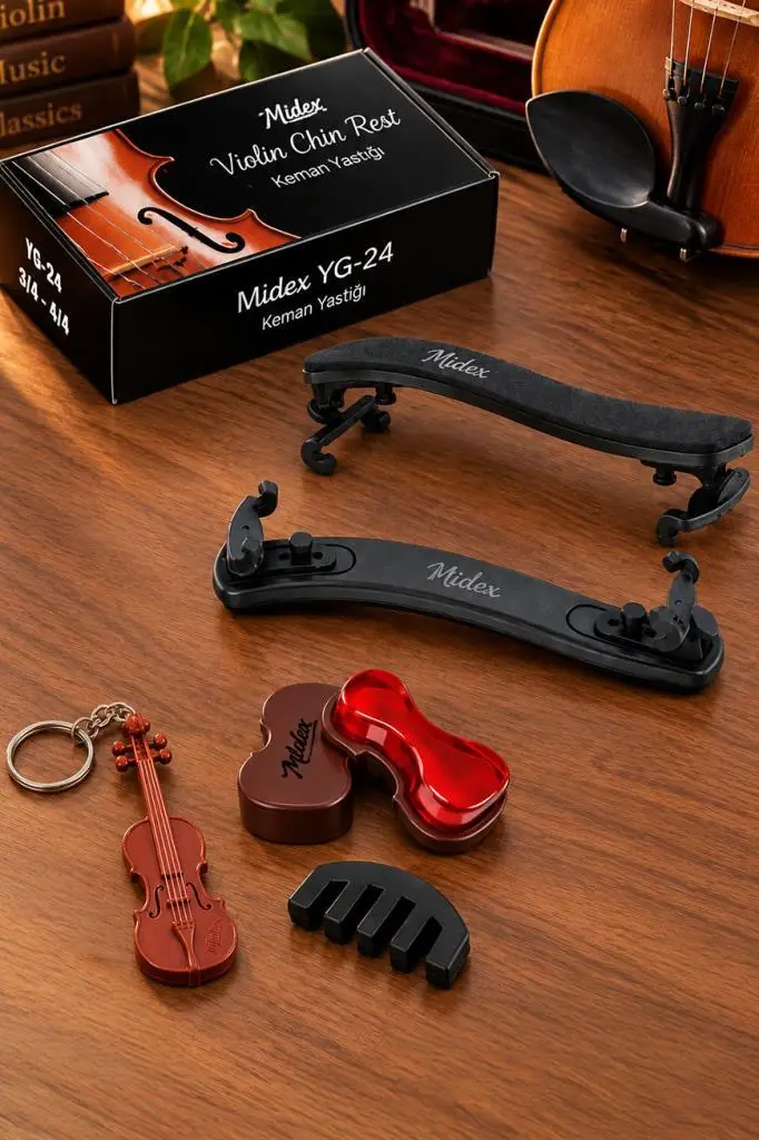 Midex YG-24 Çocuk Kemanı Yastığı 1/4 ve 1/2 Uyumlu (Reçine Hediye)