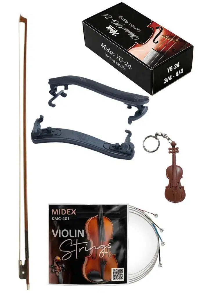 Midex YG-24KYT Çocuk Kemanı Yastığı Yayı ve Teli (1/4 ve 1/2 Uyumlu) Midex YG-24KYT Çocuk Kemanı Yastığı Yayı ve Teli (1/4 ve 1/2 Uyumlu)