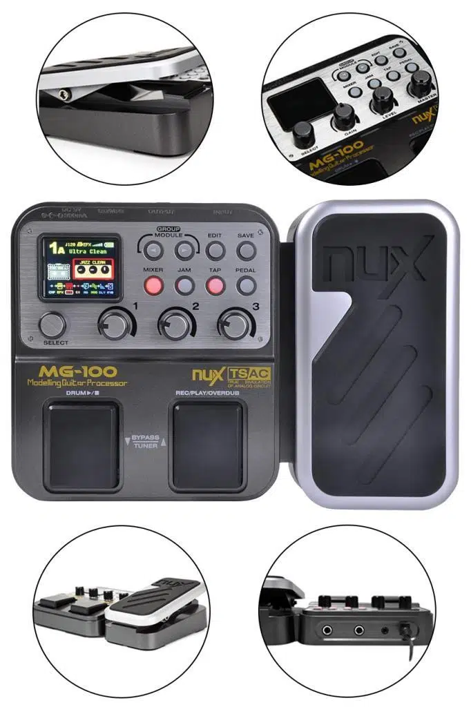 Nux MG-100 Multi-Efekt Gitar Efekt Pedalı Gitar Prosesörü