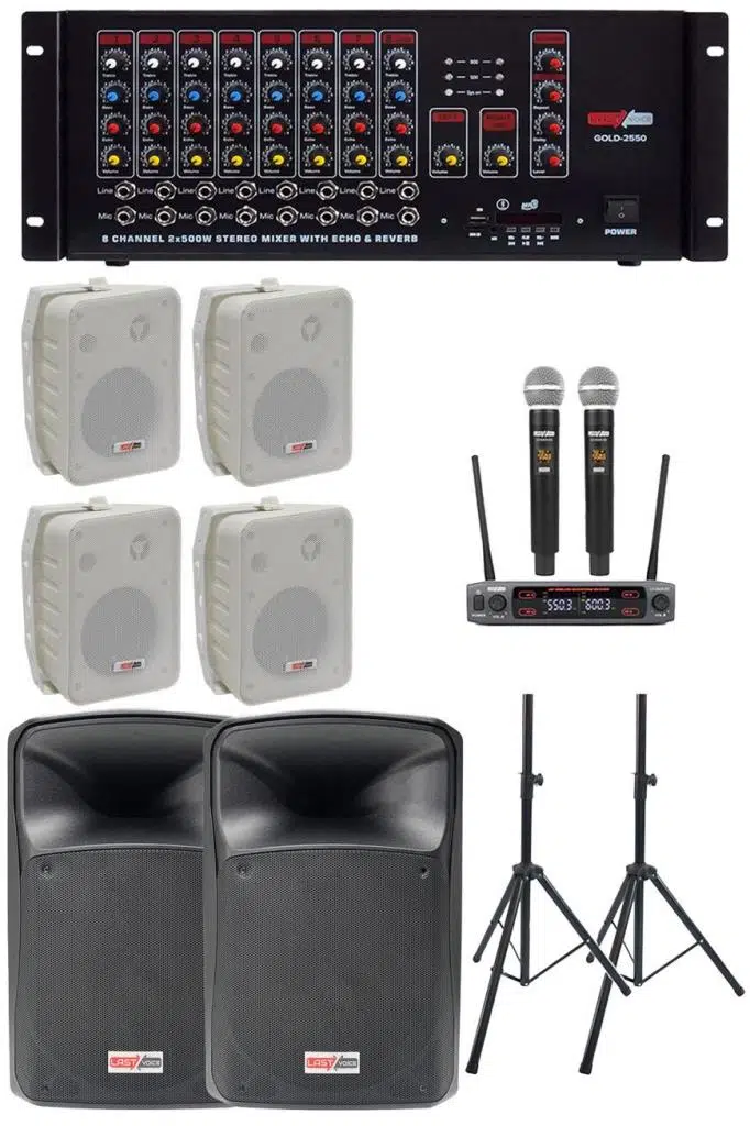 Okul Ses Sistemi İdeal İç-Dış Anfi Hoparlör Sistemi Full Paket-1