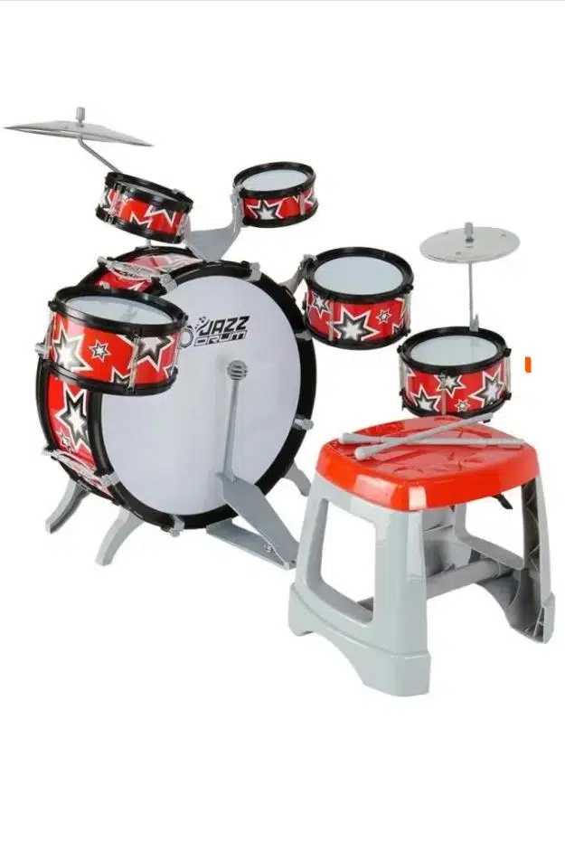 Outlet Ürün RKD-08RD-OUT 2-5 Yaş Çocuklar İçin Oyuncak Bateri Seti Eğitici Müzik Aleti
