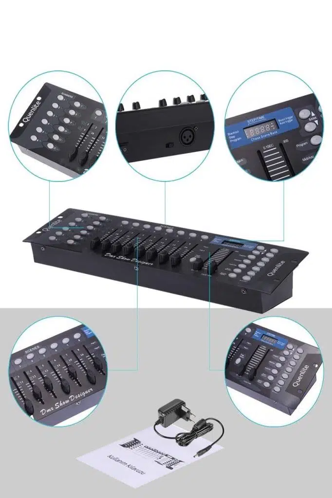 Quenlite DMX-1 Işık Kontrol Mikseri Masası DMX512 192 Kanal Quenlite DMX-1 Işık Kontrol Mikseri Masası DMX512 192 Kanal