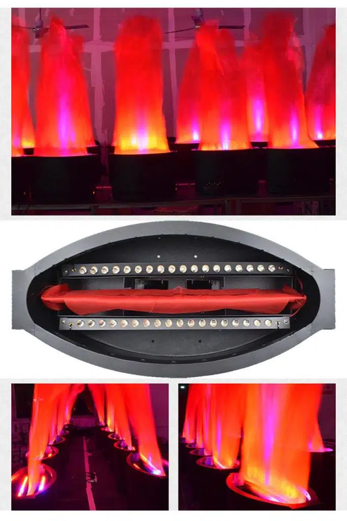 Quenlite Flame Alev Efekti 120W Kırmızı ve Mavi Işık Sahne Işık Efekt Sistemleri Quenlite Flame Alev Efekti 120W Kırmızı ve Mavi Işık Sahne Işık Efekt Sistemleri