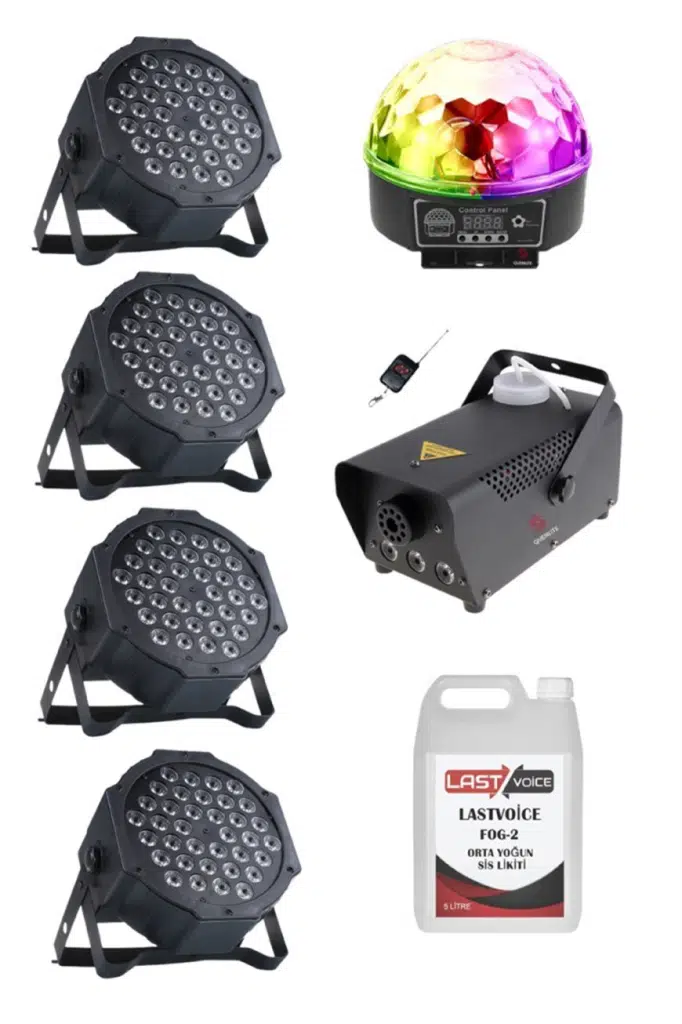 Quenlite Free Paket-2 Sahne Işık Sistemi Seti ( Top Küre Led Par Sis Makinası) Quenlite Free Paket-2 Sahne Işık Sistemi Seti ( Top Küre Led Par Sis Makinası)