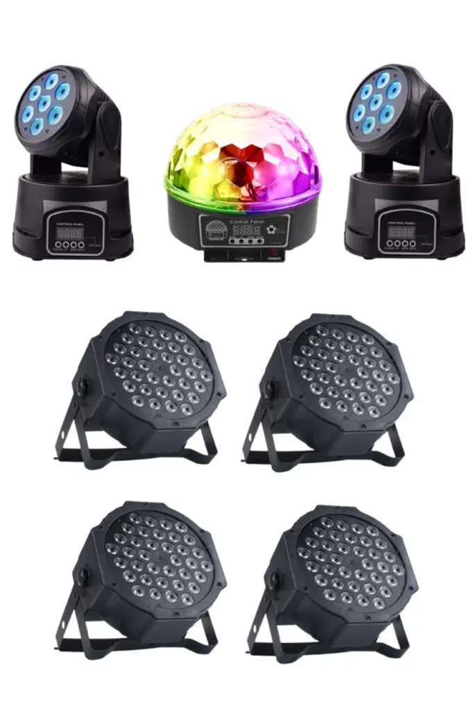 Quenlite Free Paket-3 Sahne Işık Sistemi Seti ( Top Küre Led Par Moving Head Robot) Quenlite Free Paket-3 Sahne Işık Sistemi Seti ( Top Küre Led Par Moving Head Robot)