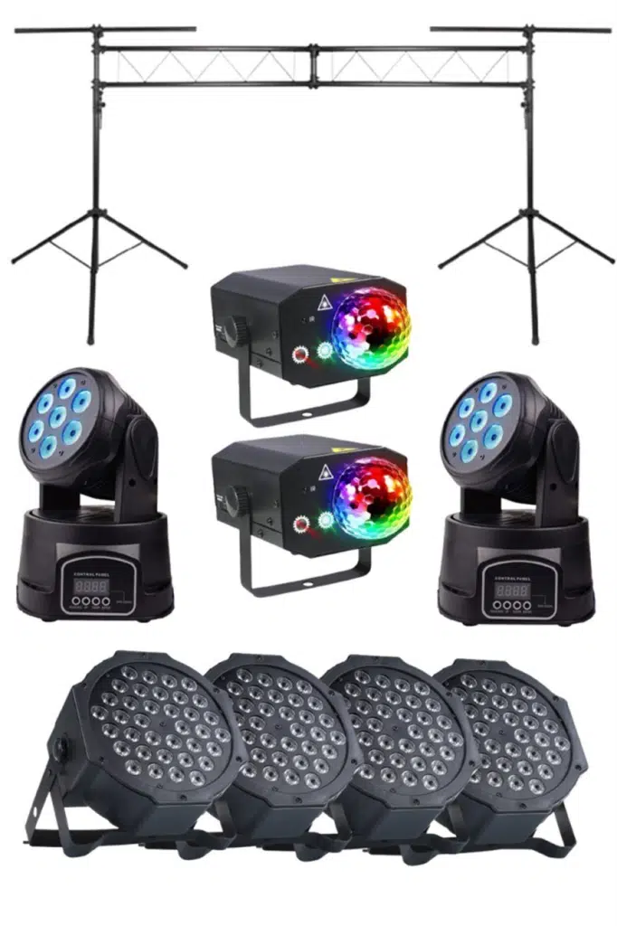 Quenlite Free Paket-5 Sahne Işık Sistemi Seti ( Top Küre Led Par Moving Head Robot Lazer) Quenlite Free Paket-5 Sahne Işık Sistemi Seti ( Top Küre Led Par Moving Head Robot Lazer)